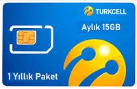 TURKCCEL M2M DATA SİM HAT 15GB AYLIK  12 AYLIK DATA HATTI  - 1